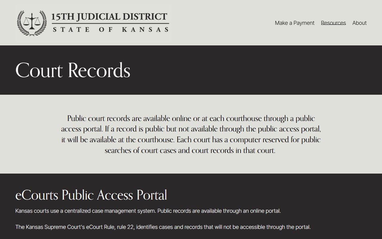 Wallace County court dockets 15th Judicial District records guidance