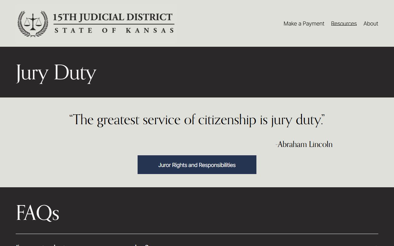 Wallace County court dockets jury duty timing from the 15th Judicial District