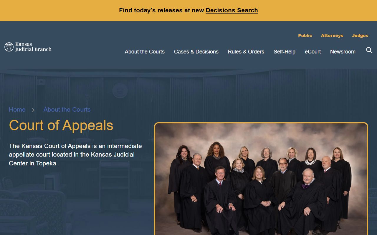 Wallace County court dockets Kansas Court of Appeals overview