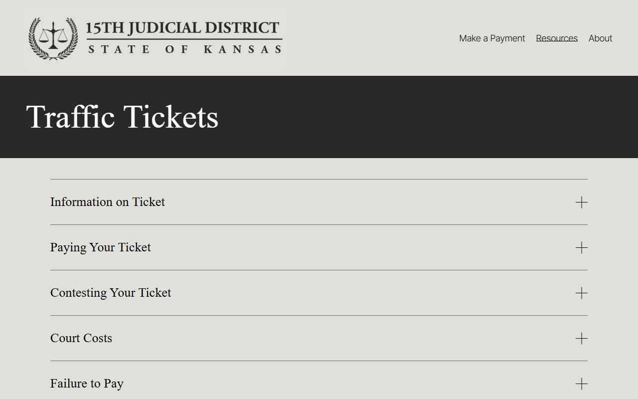 Wallace County traffic court records 15th Judicial District traffic tickets
