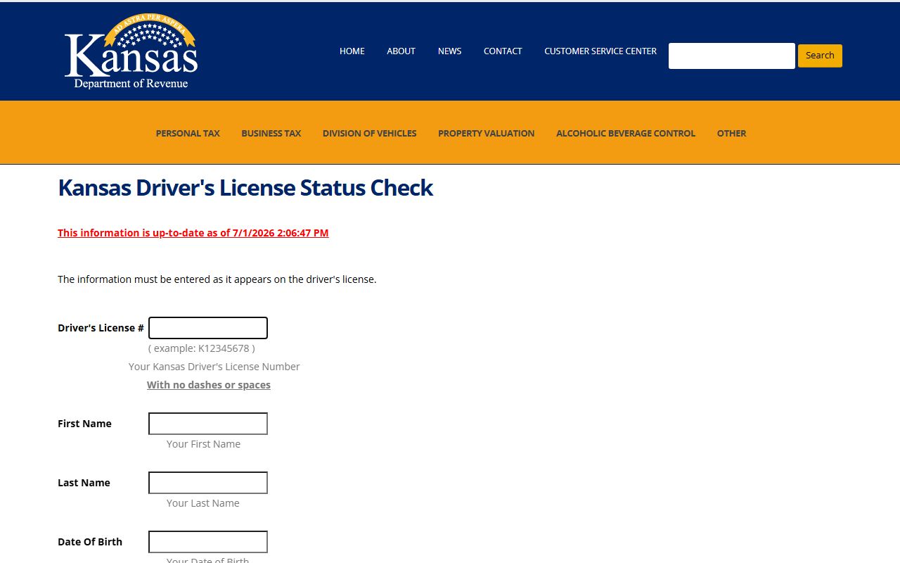 Wallace County traffic court records Kansas driver status check